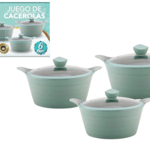 JUEGO DE CACEROLAS TAPA DE SILICON