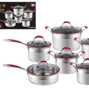 BATERIA DE 12PZS ACERO INOXIDABLE